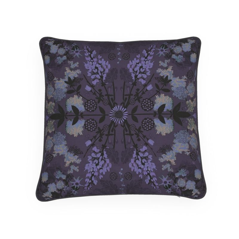 Flower Face Cushion in Heather - Velvet or Cotton/Linen