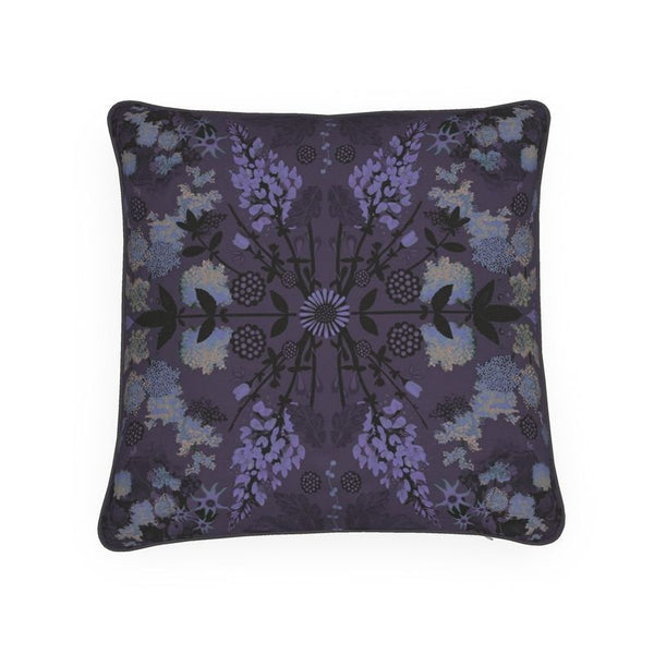 Flower Face Cushion in Heather - Velvet or Cotton/Linen