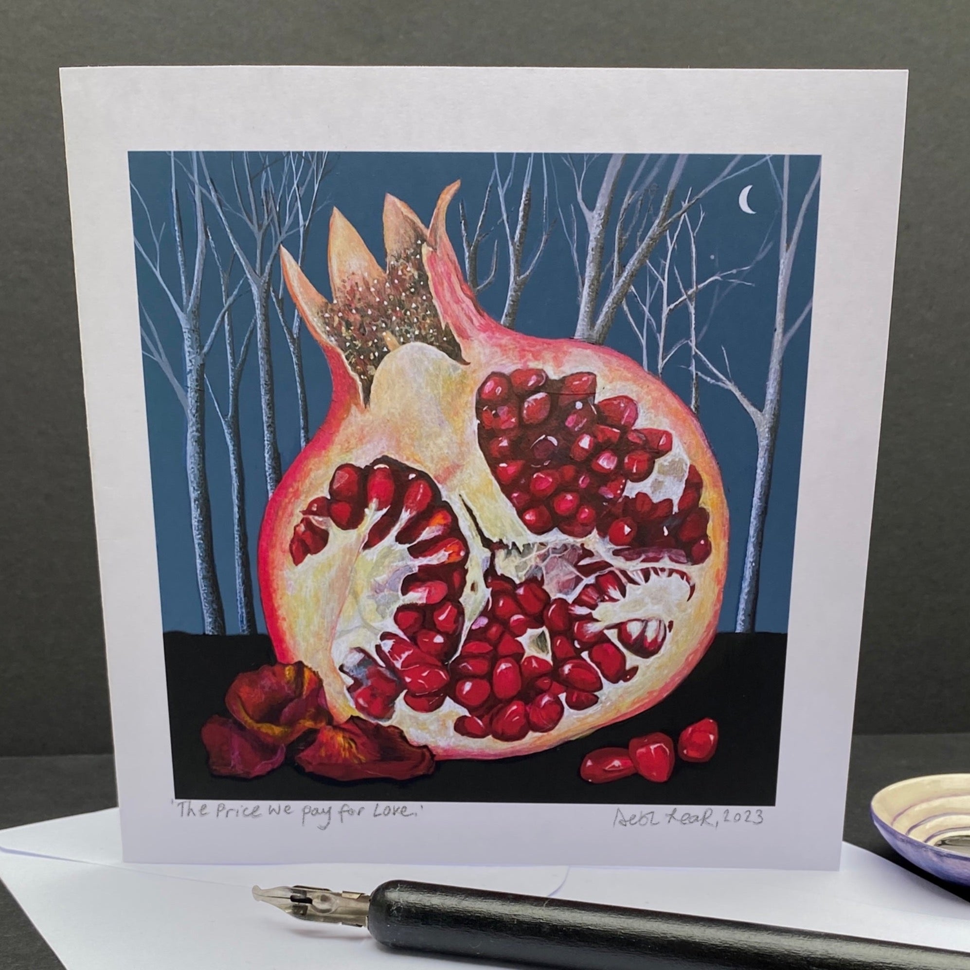 Pomegranate Art Card